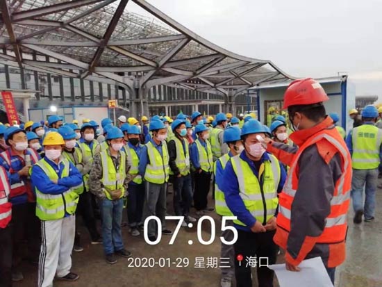 防疫、施工兩手抓 金螳螂美蘭機場航站樓